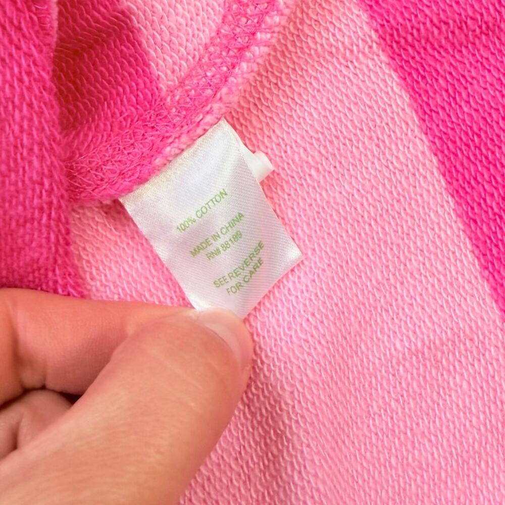 Lilly Pulitzer Norma Fleece Wrap Stripe Cardigan Pink NWT Medium Preppy Cozy - Picture 13 of 13